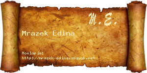 Mrazek Edina névjegykártya